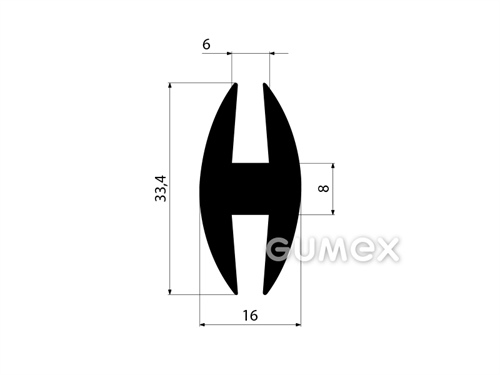GUMMIPROFILE H-FORM - EPDM
